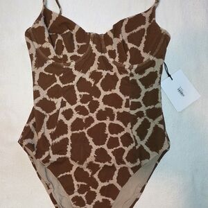 Onia Giraffe Pattern Swimsuit Size Small NWT $185